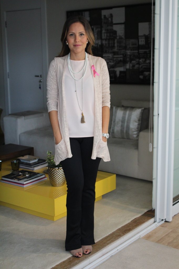 Look do dia trabalho pérolas chris castro idbloggers outubro rosa pink 5