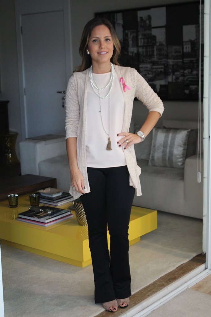 Look do dia trabalho pérolas chris castro idbloggers outubro rosa pink 6